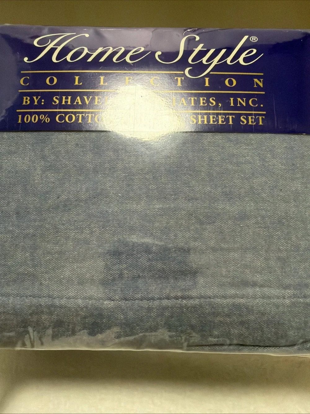 Light Blue Cotton Flannel Sheet Set